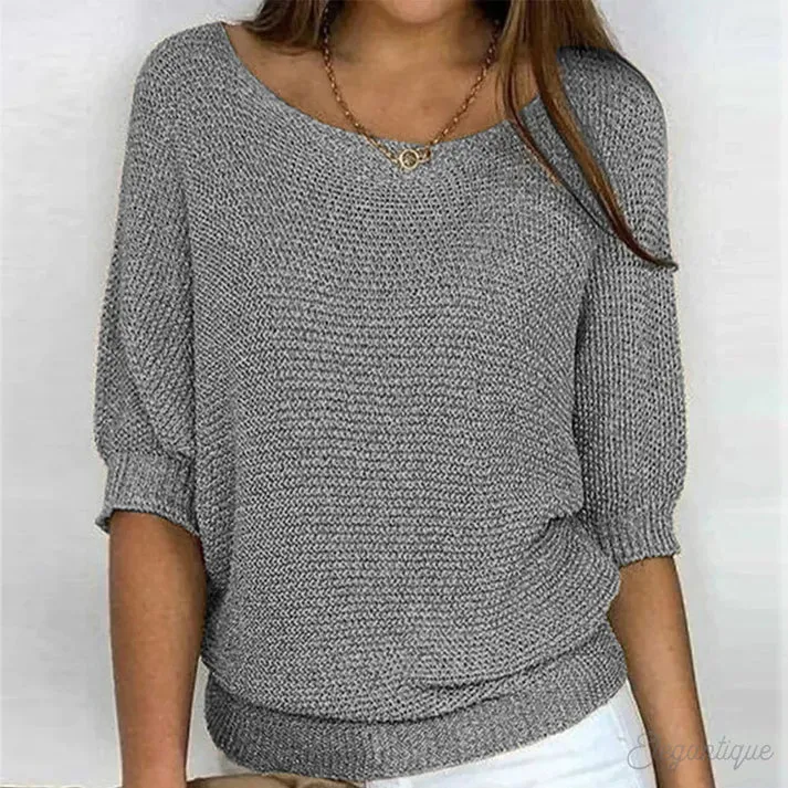 Women's stylish cross-knit Erin sweater