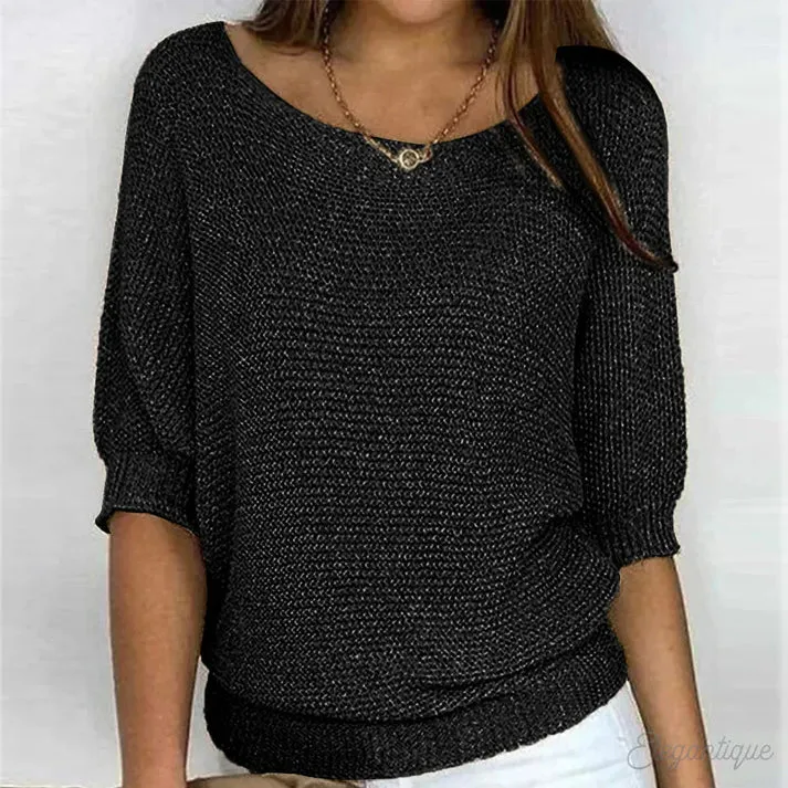 Women's stylish cross-knit Erin sweater