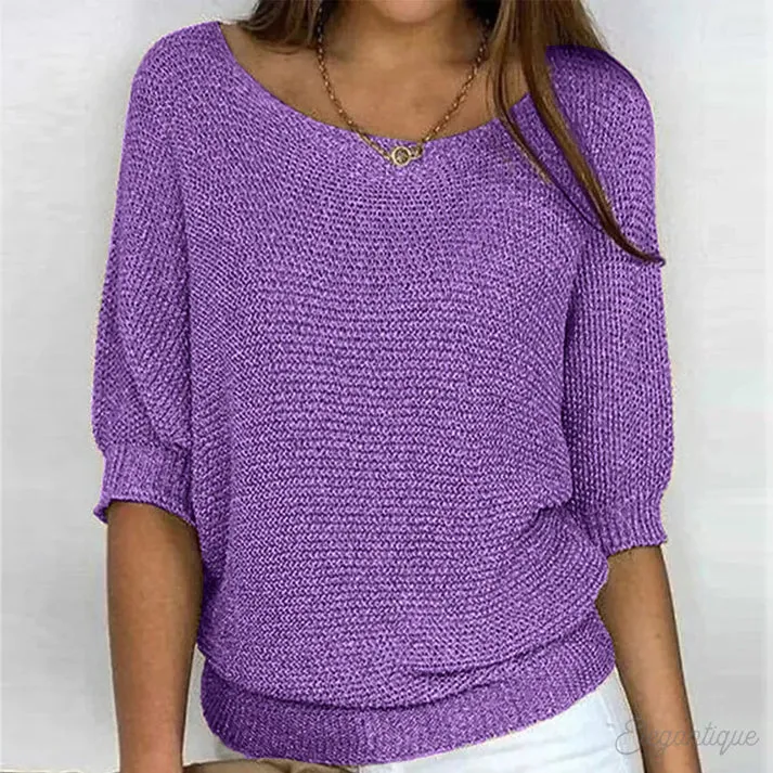 Women's stylish cross-knit Erin sweater