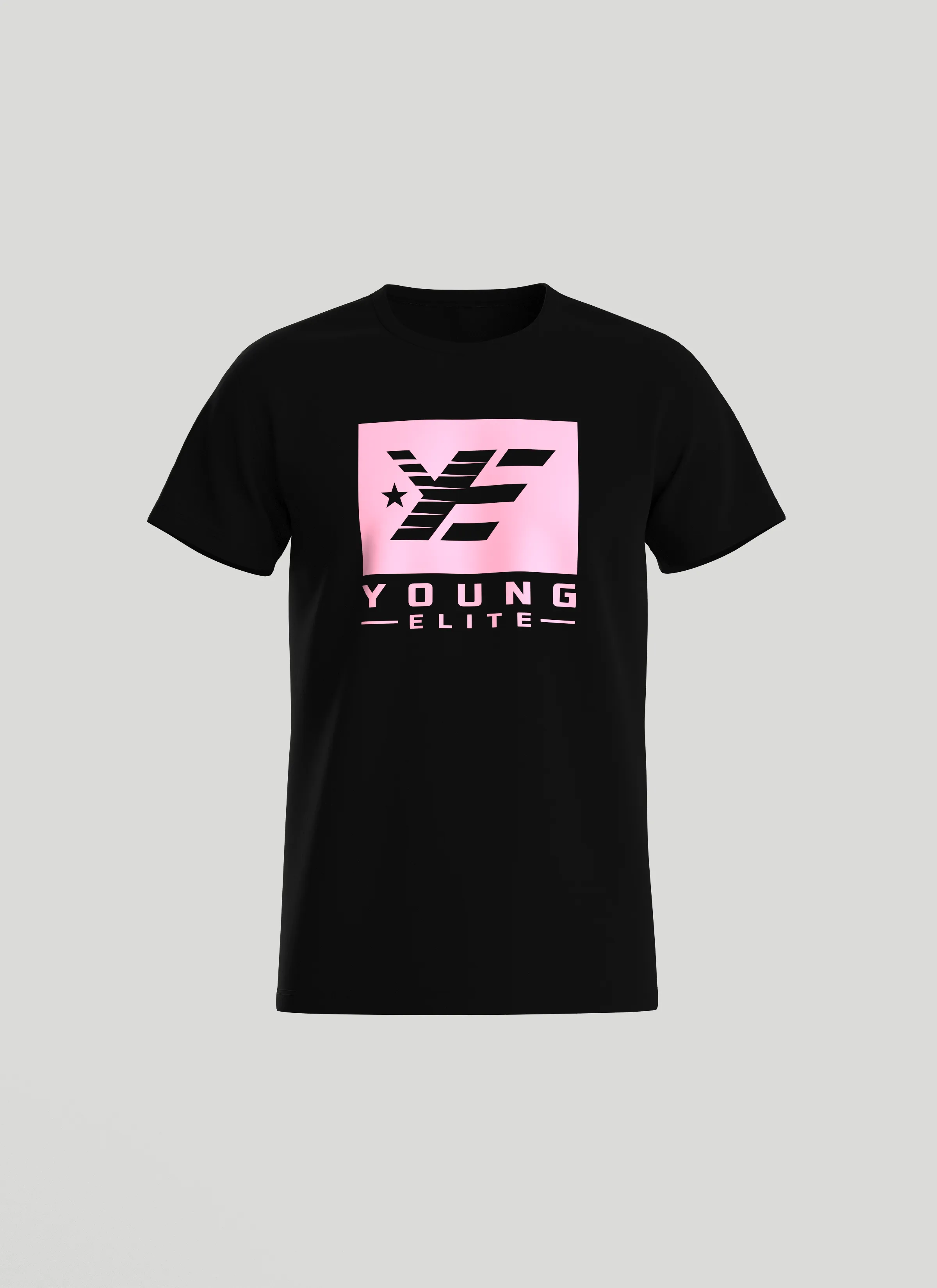 Young-Elite Pink & Black Unisex short sleeve T-shirt