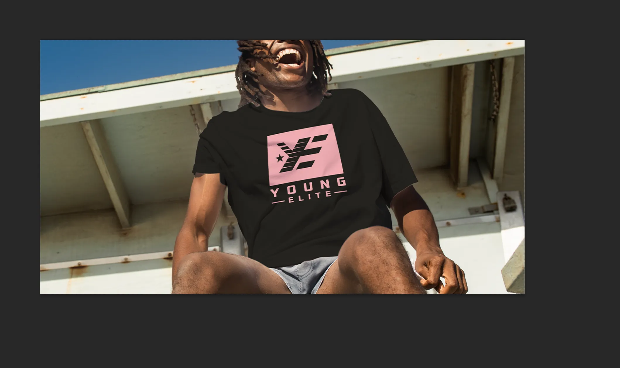 Young-Elite Pink & Black Unisex short sleeve T-shirt
