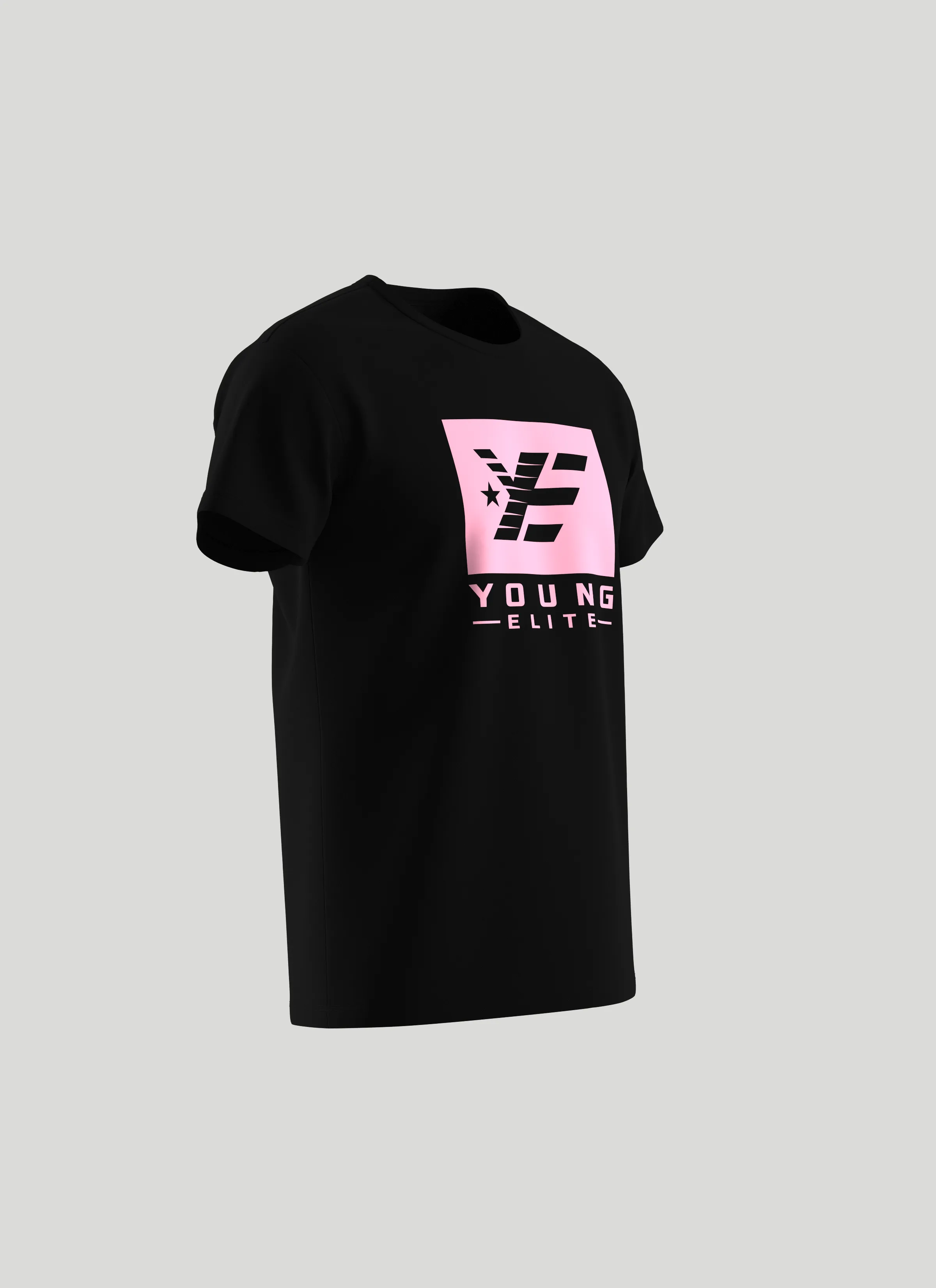 Young-Elite Pink & Black Unisex short sleeve T-shirt