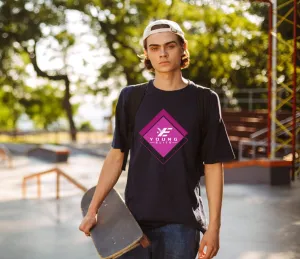 Young-Elite Purple & White Male T-Shirt